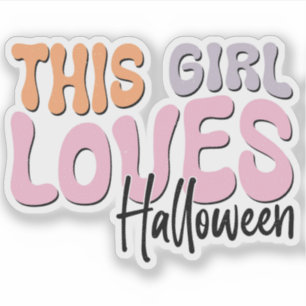 This Girl Loves Halloween Sticker