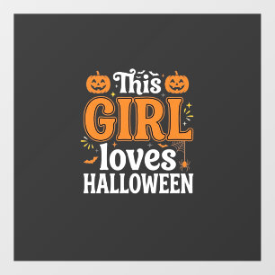 This Girl Loves Halloween Typography SVG Design_1 Floor Decals