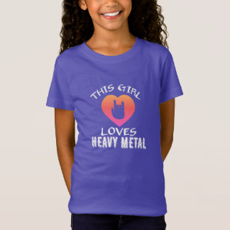 This Girl Loves Heavy Metal T-Shirt for Girls