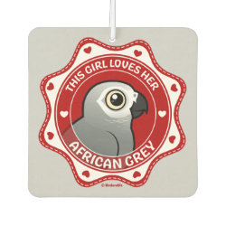 This Girl Loves Her African Grey Square Air Freshener