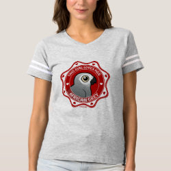 This Girl Loves Her African Grey Women's Football T-Shirt