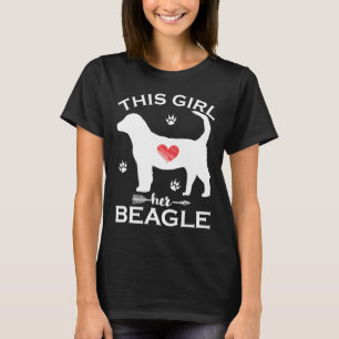 This Girl Loves Her Beagle  Beagle Puppy Pet Dogs T-Shirt