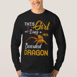 This Girl Loves Her Bearded Dragon Lizard Raglan T-Shirt