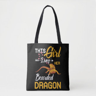 This Girl Loves Her Bearded Dragon Lizard Tote Bag