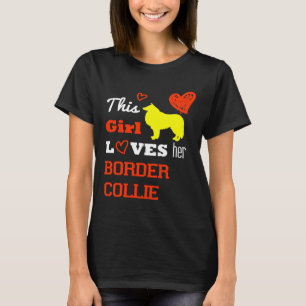 This Girl Loves Her Border Collie Fitted Scoop T-Shirt