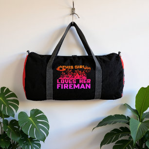 This Girl Loves Her Fireman Duffle Bag