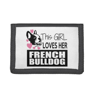 This Girl Loves Her French Bulldog Trifold Wallet