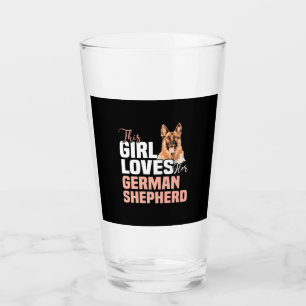 This Girl Loves Her German Shepherd Glass