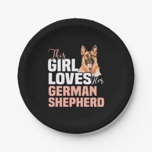 This Girl Loves Her German Shepherd Paper Plates