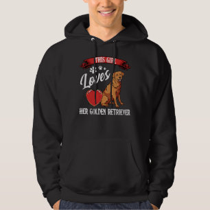 This Girl Loves Her Golden Retriever Dog Saying Hoodie