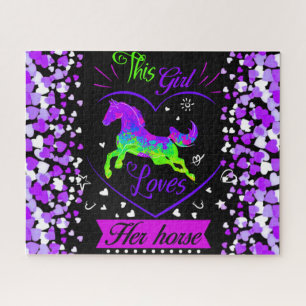 This Girl Loves Her Horse Jigsaw Puzzle