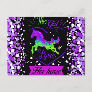 This Girl Loves Her Horse Postcard