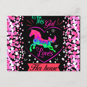 This Girl Loves Her Horse Postcard