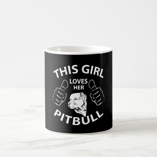 "This girl Loves her pitbull" Coffee Mug (Center)