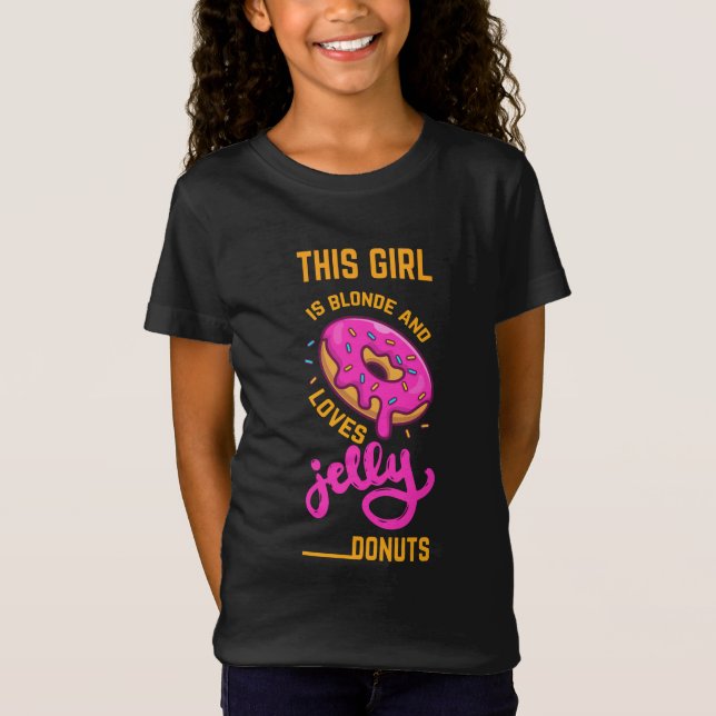 This girl loves jelly donuts childs shirt (Front)