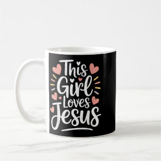 This Girl Loves Jesus Gift For Christian N Kid Coffee Mug
