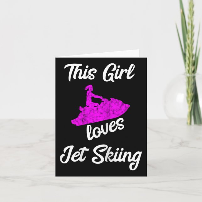 This Girl Loves Jet Ski Driving Water Jet Ski Boat Card (Front)