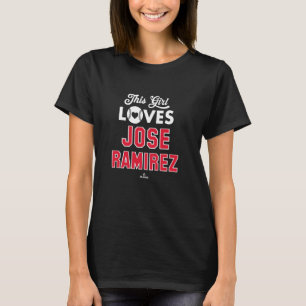 This Girl Loves Jose Ramirez Cleveland Baseball ML T-Shirt