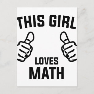 This Girl Loves Math Postcard