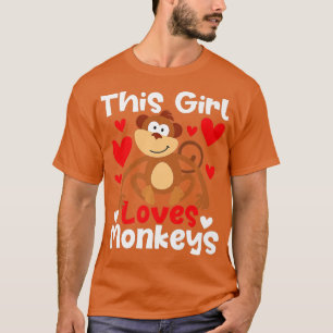 This Girl Loves Monkeys Safari Zoo Animal Primate T-Shirt
