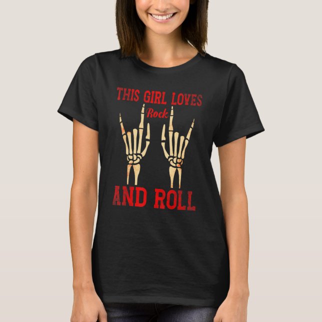 This Girl Loves Rock and Roll 2 T-Shirt (Front)