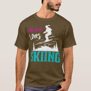 This Girl Loves Skiing Vintage Snow Skiing T-Shirt