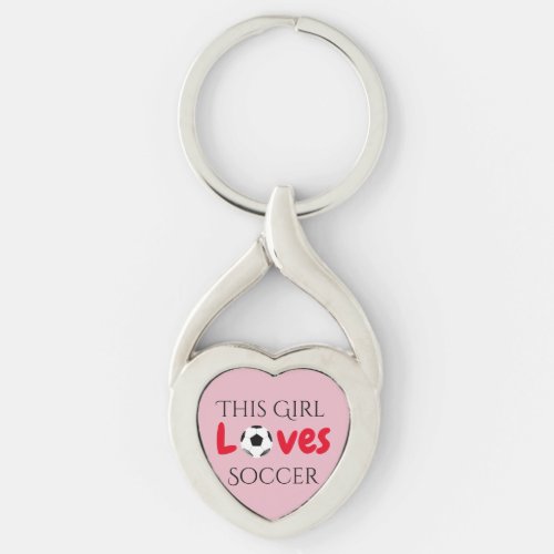 This Girl Loves Soccer _ Soccer Ball   Keychain