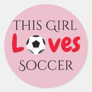 This Girl Loves Soccer - Soccer Ball Sticker