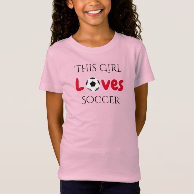 This Girl Loves Soccer - Soccer Ball T-Shirt (Front)