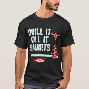 This Girl Loves to Fish Red Black Brown Font Funny T-Shirt