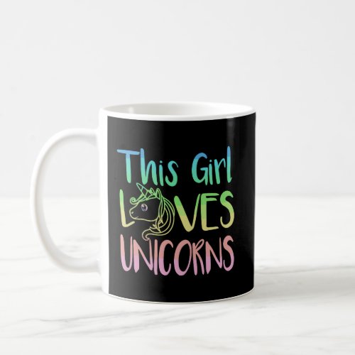 This Girl Loves Unicorns Fairy Tale Women Teen Kid Coffee Mug