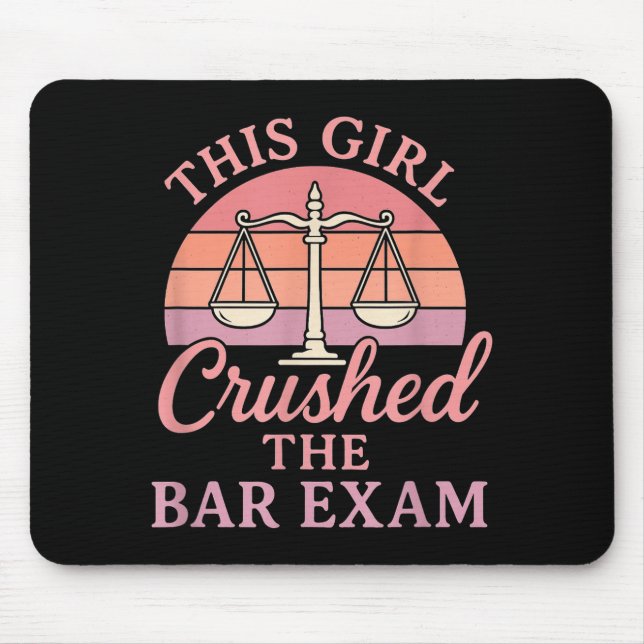 This Girl Ped Bar Exam Funny Law Student Lawyer Gi Mouse Pad (Front)