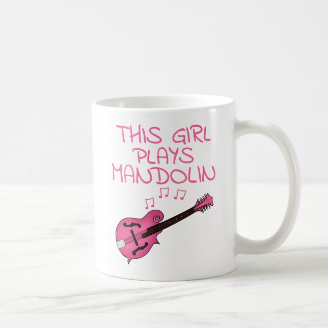 This Girl Plays Mandolin, Female Mandolinist Coffee Mug (Right)