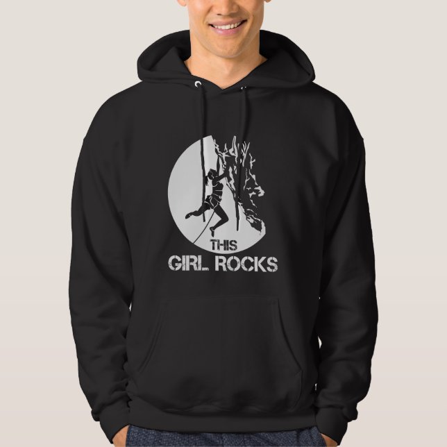 This Girl Rocks Climbing Boulder Carabiner Climber Hoodie (Front)