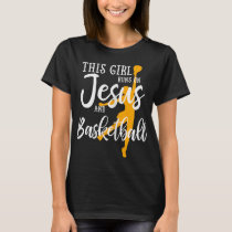 This Girl Runs On Jesus And Basketball Christian G T-Shirt