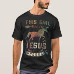 This Girl Runs On Jesus And Horses Horse Women T-Shirt