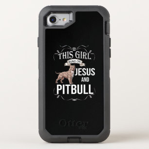 This girl runs on Jesus and Pitbull OtterBox Defender iPhone SE/8/7 Case