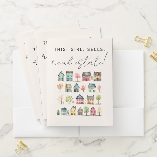 This Girl Sells Real Estate Pocket Folder (In Situ)