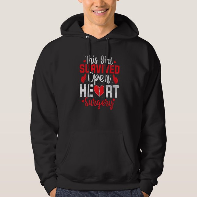 This Girl Survived Open Heart Surgery Bypass Surge Hoodie (Front)