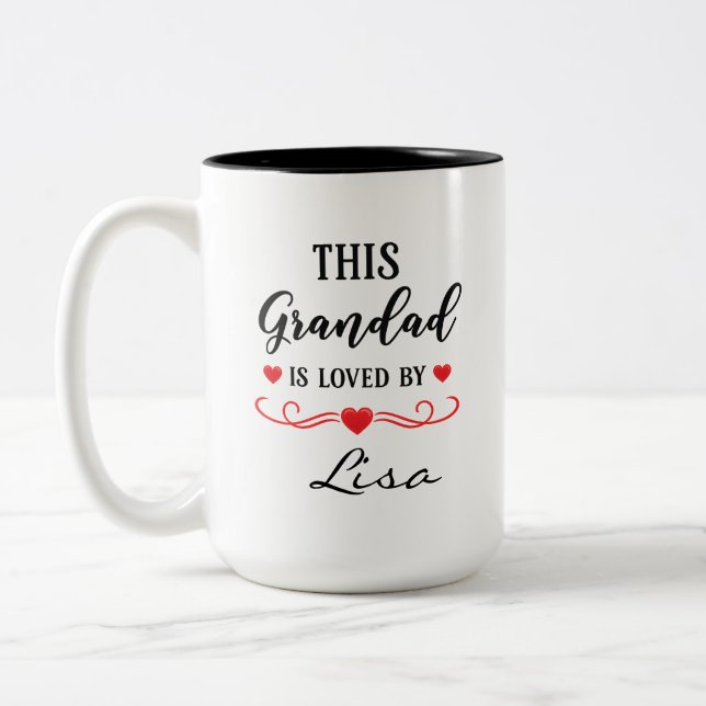 This Grandad Is Loved Personalised Mug Gift Granny (Left)