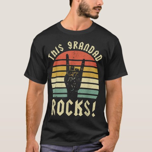 This Grandad Rocks  Goth Rock Metal Fathers Day T_Shirt