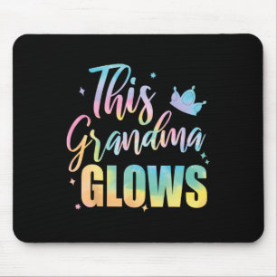 This Grandma Glows Colorful 80s 90s Happy Mothers  Mouse Pad
