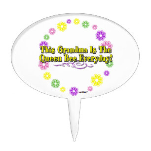 This Grandma Is The Queen Bee Everyday Flower Ring Cake Topper