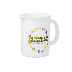 This Grandma Is The Queen Bee Everyday Flower Ring Pitcher