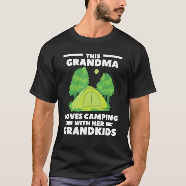 This Grandma Loves Camping With Her Grandkids T-Shirt (Front)