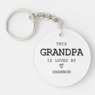 This Grandpa is Loved By with Photo Keychain