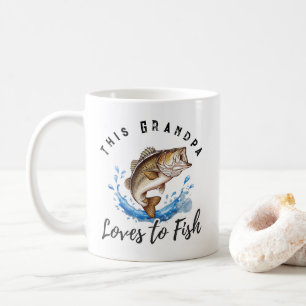 This Grandpa Loves to Fish Bass Fishing Coffee Mug