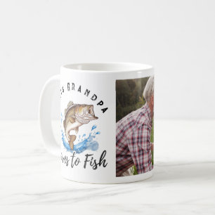 This Grandpa Loves to Fish Bass Fishing Photo Coffee Mug