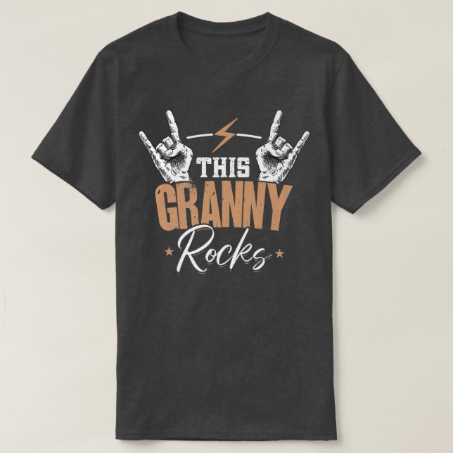This Granny RocksElectronic Rock Guitar1182 T-Shirt (Design Front)