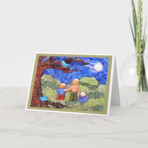 This greeting card created from a wool painting